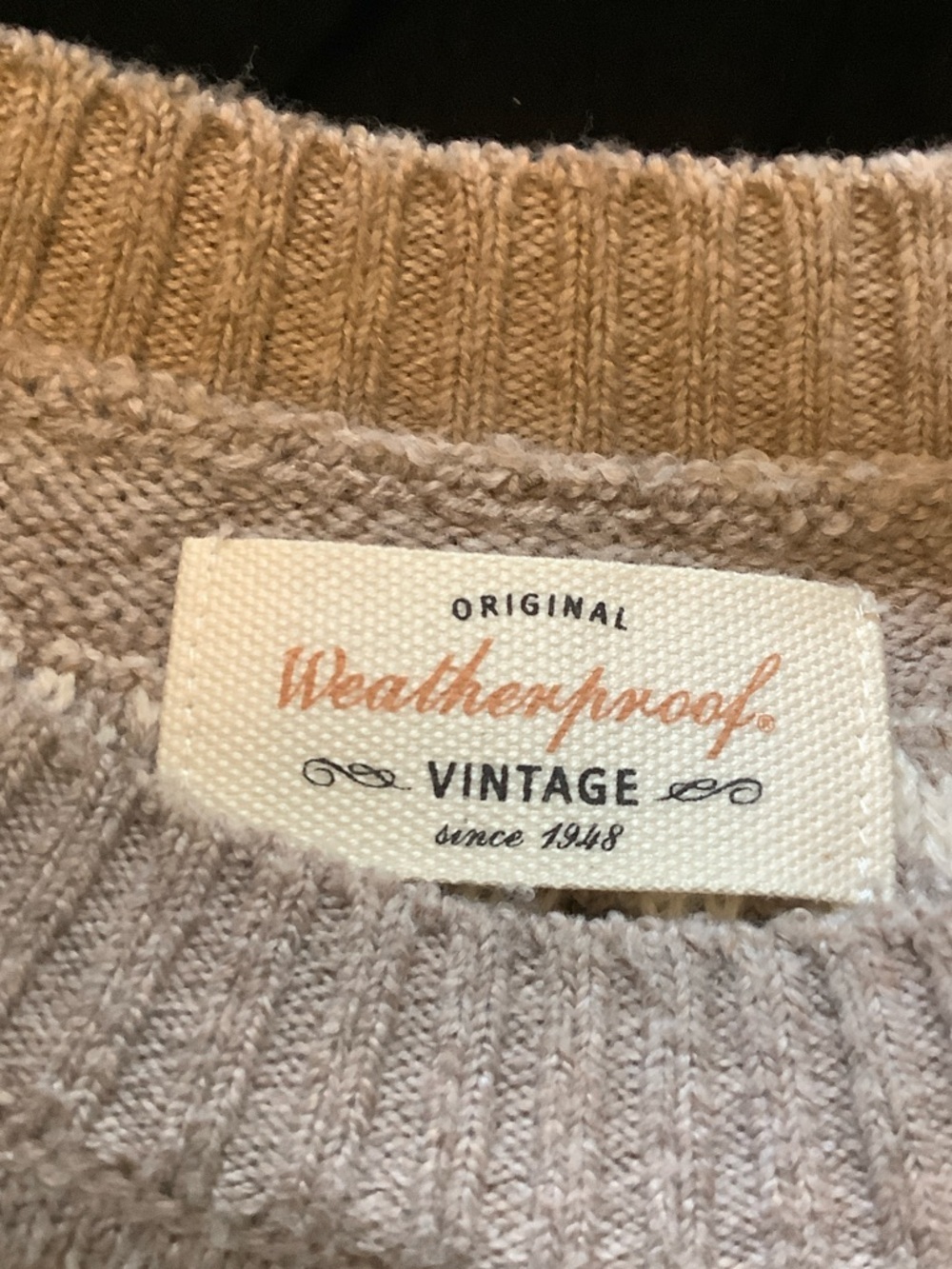 Weatherproof Men's Crewneck Fair Isle Sweater in Gray and Brown - Picture 6 of 7